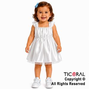 DISFRAZ PRINCESA CORTO CON BRETEL ANCHO BLANCO TALLE 0